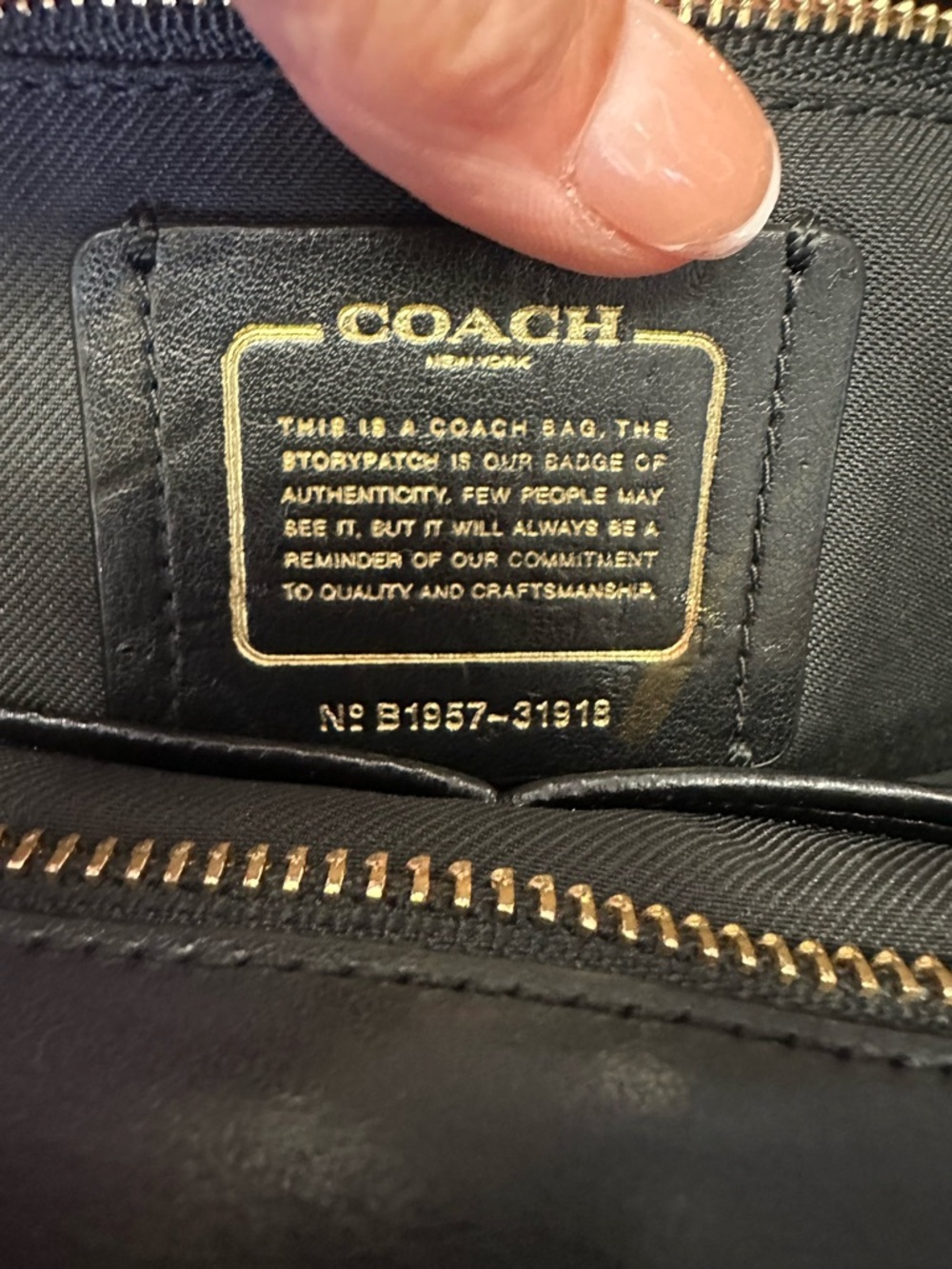 Coach Grace Black Leather Double-Handle Satchel with Gold Hardware - Picture 3 of 4